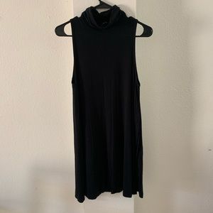 Black turtleneck babydoll dress